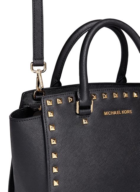 michael kors selma studded tote|Michael Kors selma medium.